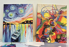 Printing Canvas sample on A2 UV printer WER-D4880UV
